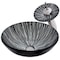 Novatto GODERE Glass Vessel Bathroom Sink Set, Brushed Nickel NSFC-023001BN - alternate 1